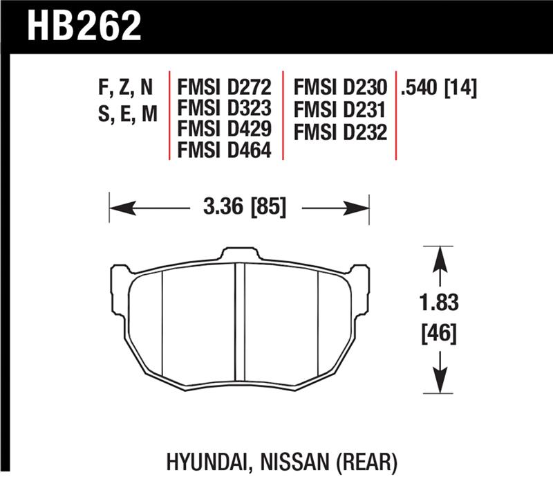 Hawk 89-97 Nissan 240SX SE Blue 9012 Race Rear Brake Pads