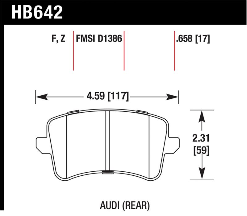 Hawk Performance 09-10 Audi A4/Quattro / 08-11 A5 Quattro / 09-11 Q5 Rear Ceramic Street Brake Pads