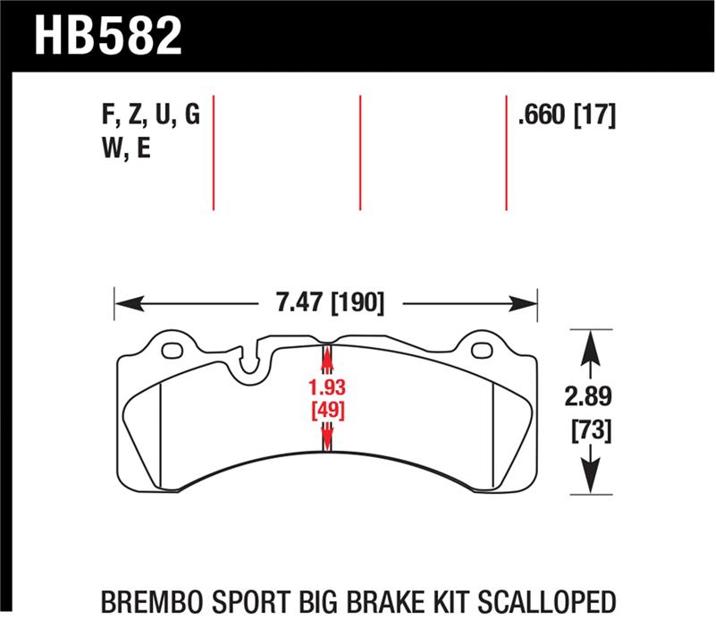 Hawk Brembo Scallped DTC-60 Race Brake Pads