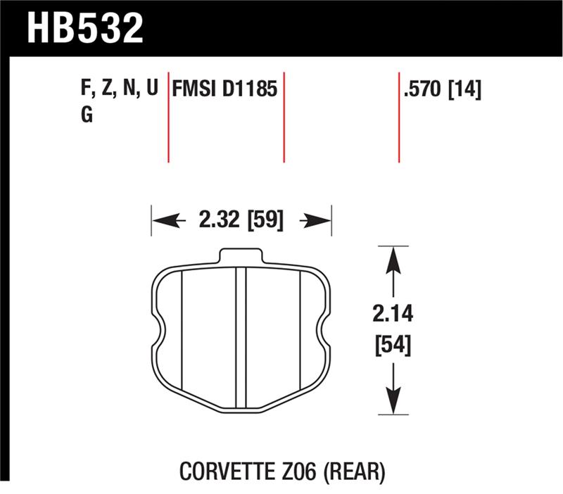 Hawk 10-12 Chevy Corvette Grand Sport / 06-12 Corvette Z06 Rear DTC-60 Race Brake Pads