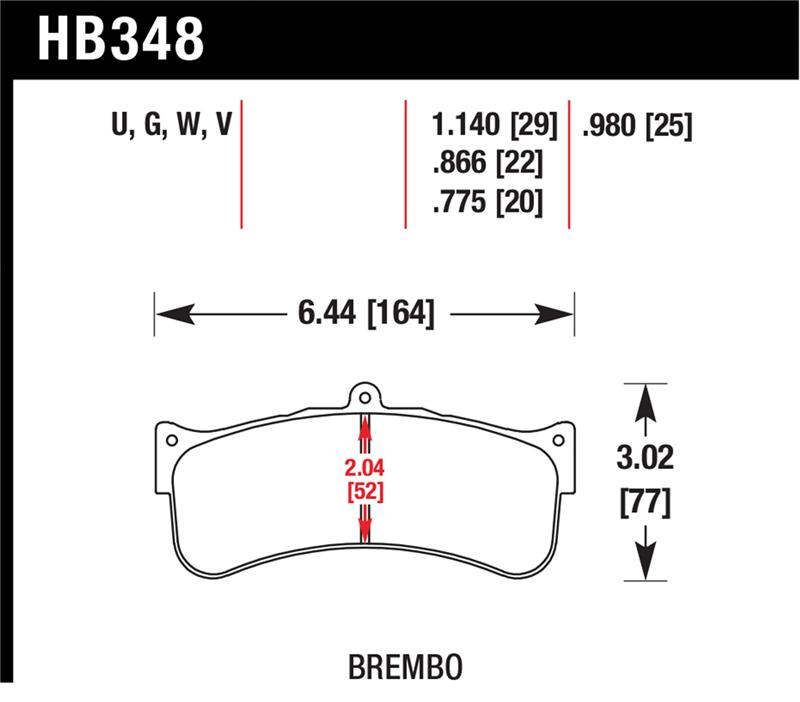 Hawk Brembo Disc DTC-70 w/ 1.140in Thickness Race Brake Pads