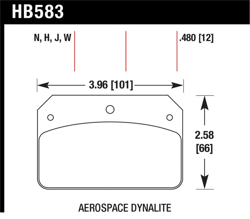 Hawk DR-97 Brake Pads for Aerospace Dynalite Caliper w/ 0.218in Center Hole