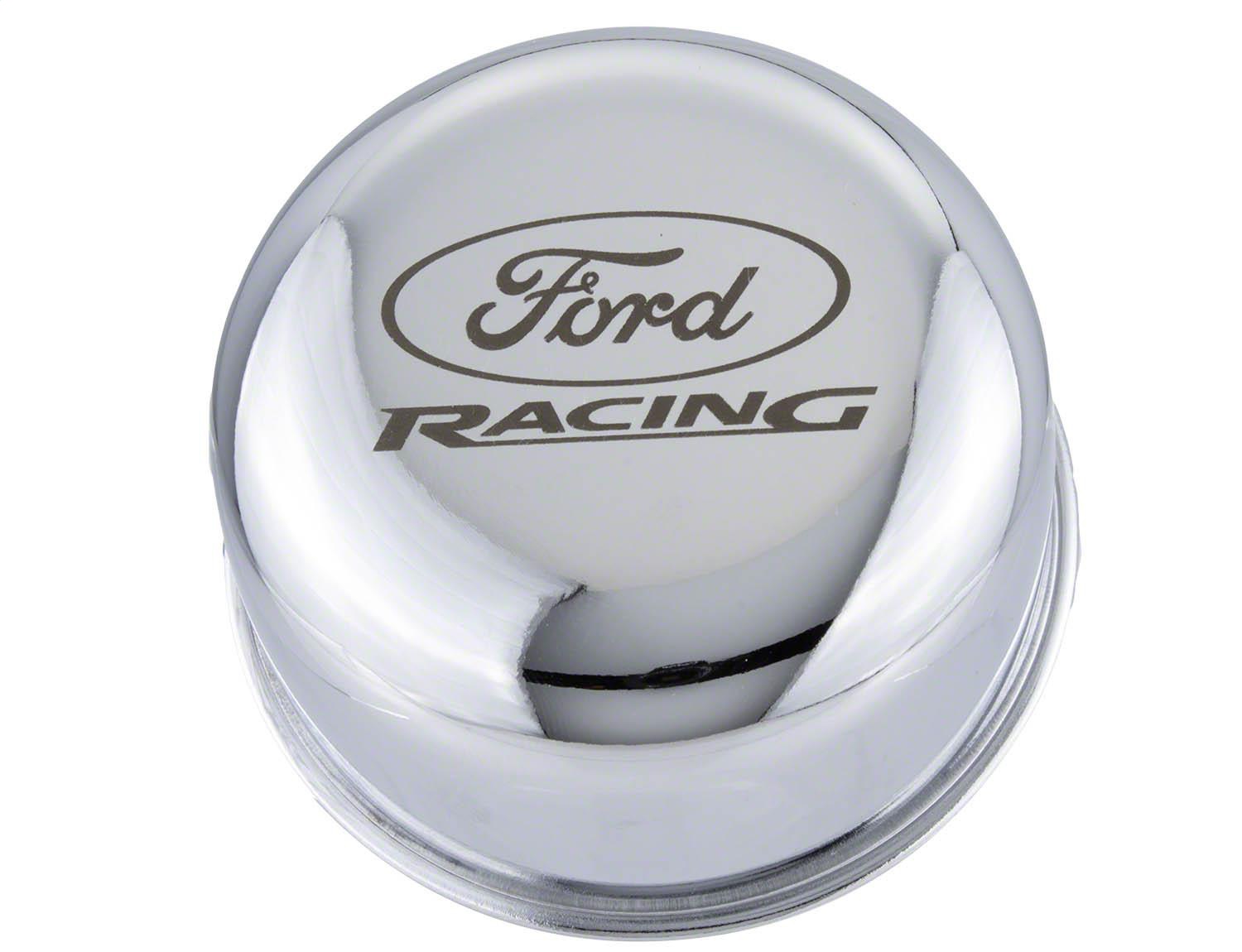 Chrome Breather Cap With Ford Racing Logo (M-6766-FRNVCH)