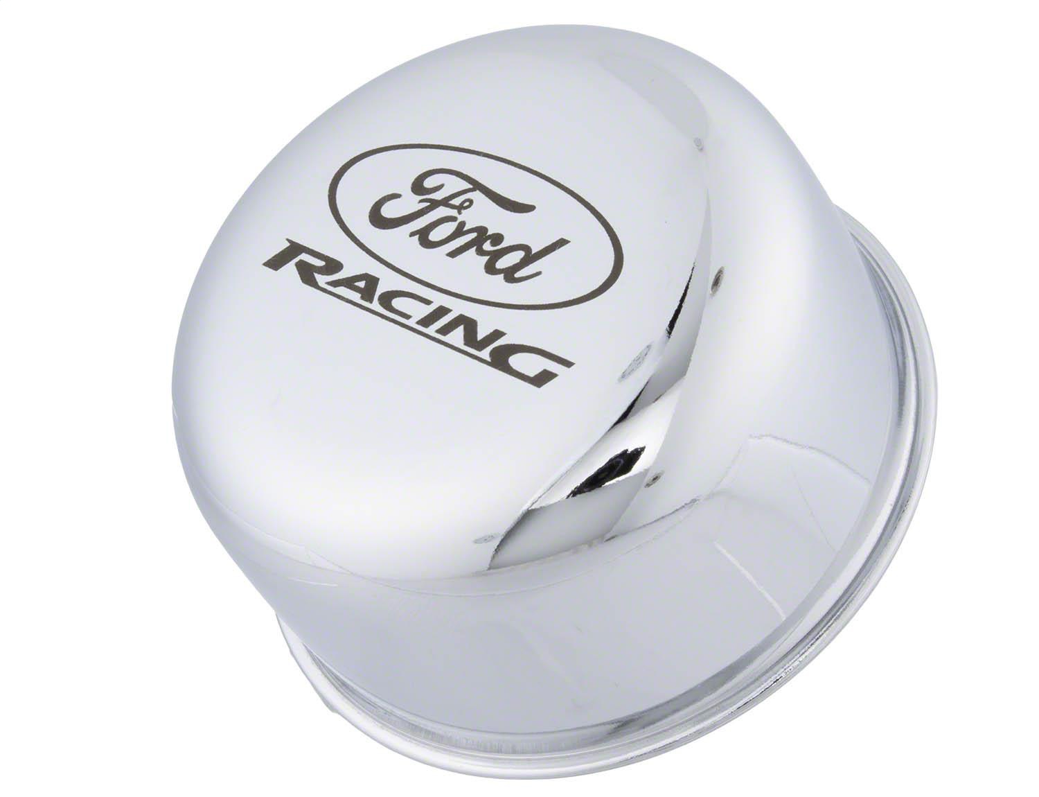 Chrome Breather Cap With Ford Racing Logo (M-6766-FRNVCH)