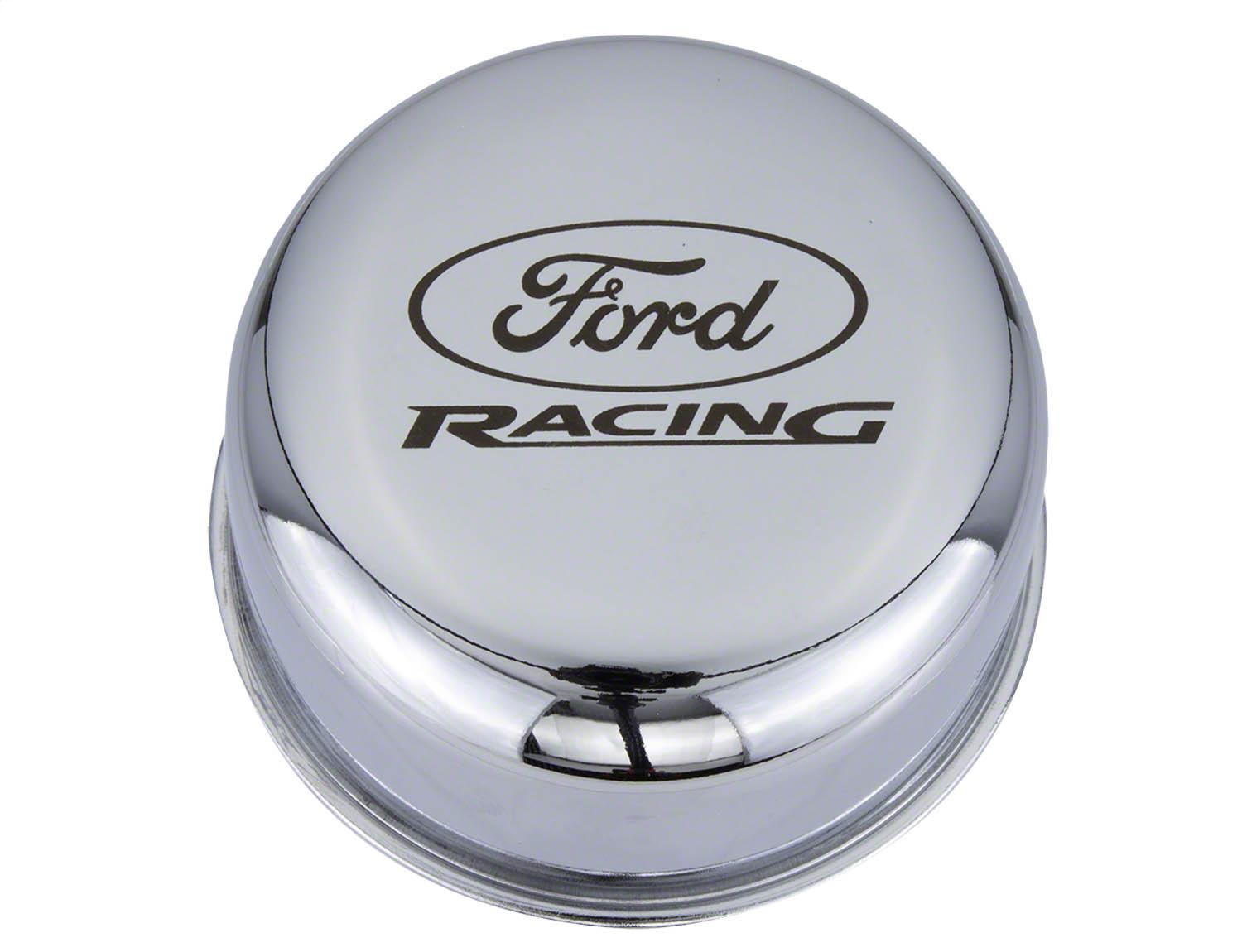 Chrome Breather Cap With Ford Racing Logo (M-6766-FRNVCH)