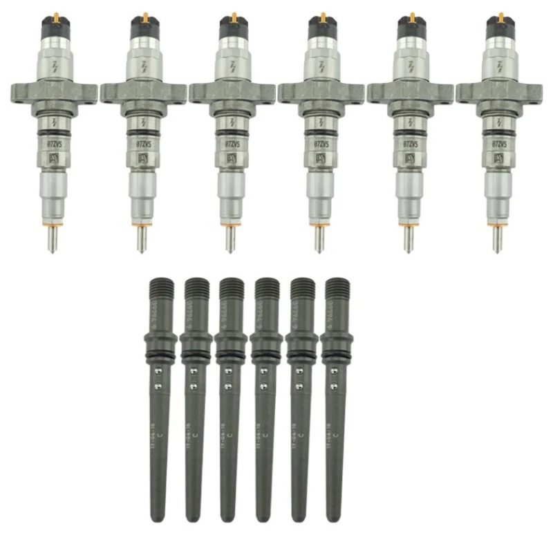Industrial Injection 03-04 Cummins 5.9L Reman Stock Injector Pack w/Connecting Tubes - Set of 6