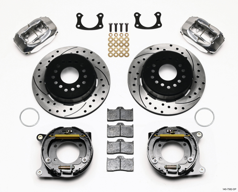 Wilwood Forged Dynalite P/S P-B Kit Drilled Polished New Big Ford 2.36in Offset