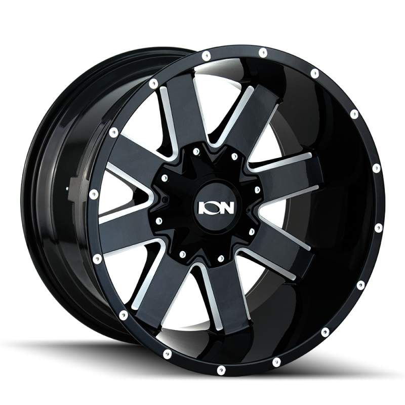 ION Type 141 17x9 / 5x127 BP / -12mm Offset / 87mm Hub Gloss Black Milled Wheel