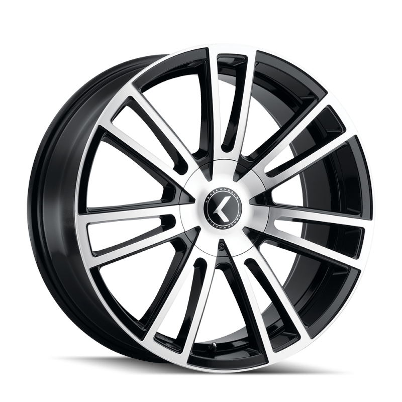 Kraze KR183 Spectra 22x8.5 / 5x114.3/120 BP / 38mm Offset / 74.1mm Hub Gloss Black Machined Wheel