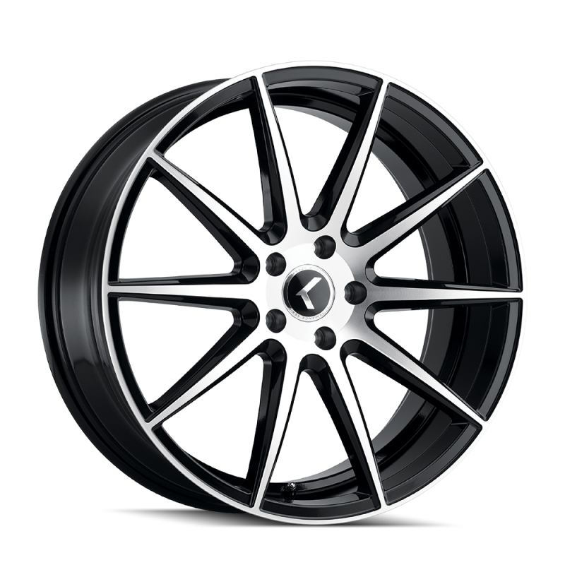 Kraze KR194 Cosmos 20x8.5 / 5x114.3 BP / 38mm Offset / 72.62mm Hub Gloss Black Machined Wheel