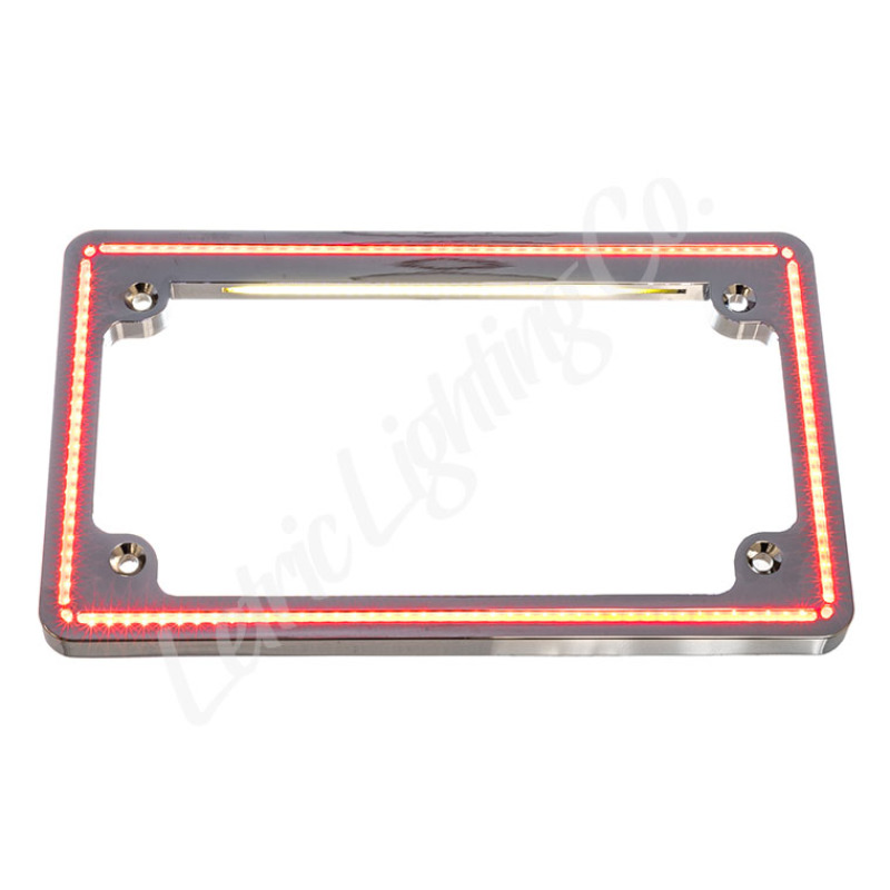Letric Lighting 14+ HD Tri-Glide/ 15+ Freewheeler Perfect Plate Light License Plate Frame Chrome