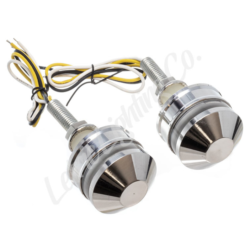 Letric Lighting Grip Indicators Lights Polished Cap White/Amber