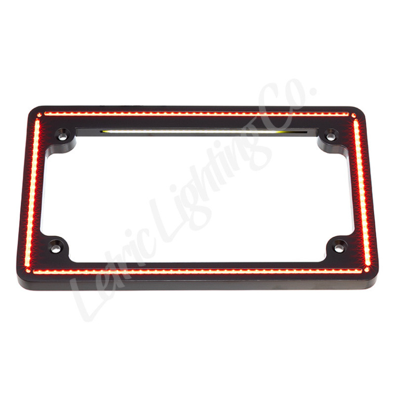 Letric Lighting  14+ Indian Scout  Perfect Plate License Plate Frame Matte Black