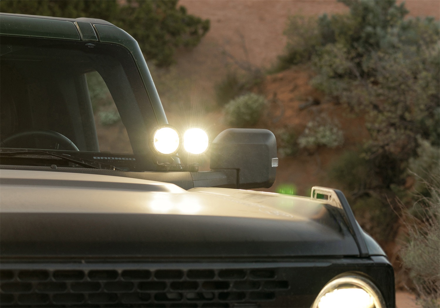 2021 -2025 Ford Bronco Dual Mirror Mounted Off-Road Lights (M-15200K-BDML)