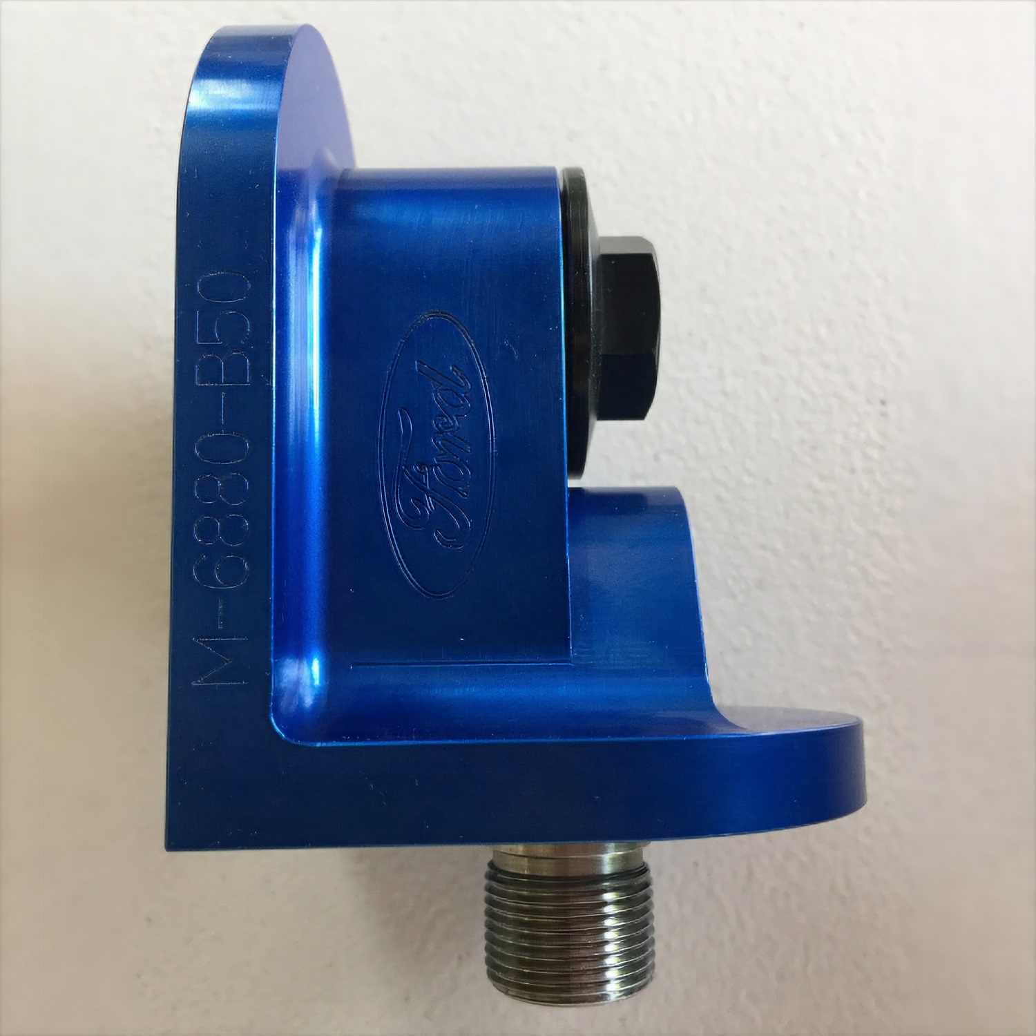 Billet 90 Degree Oil Filter Adaptor For Pushrod V8 Engines (M-6880-B50)