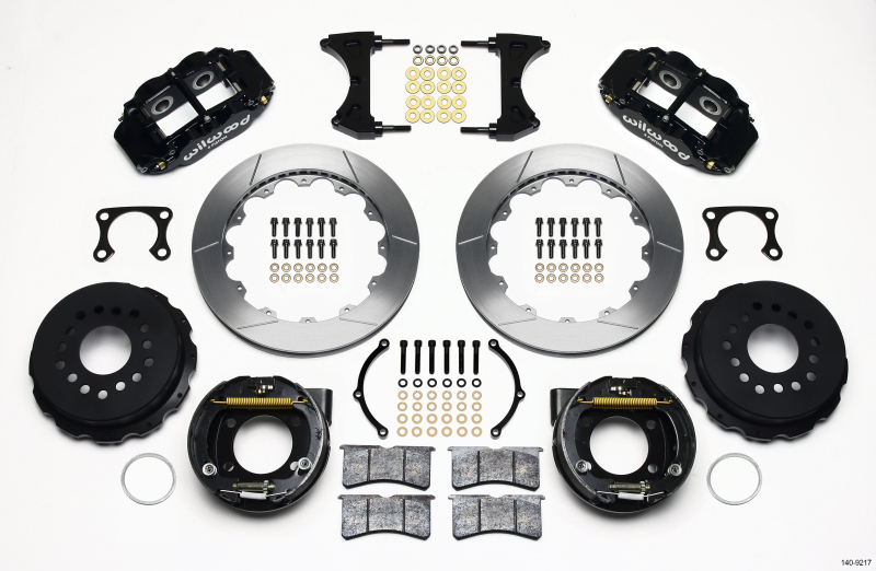 Wilwood Narrow Superlite 4R Rear P-Brk Kit 12.88in Big Ford Old Style 2.36in Offset