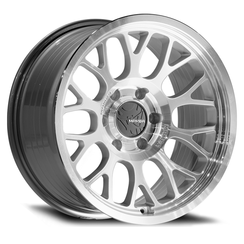 Mamba M28 18x9 6x139.7 ET-12 Silver Wheel w/ Mirror Machine Face & Lip