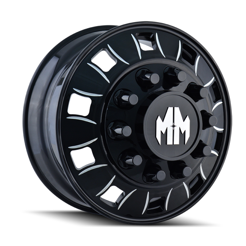 Mayhem 8180 BigRig 24.5x8.25 / 10x285.75 BP / 168mm Offset / 220.1mm Hub Inner Black Wheel