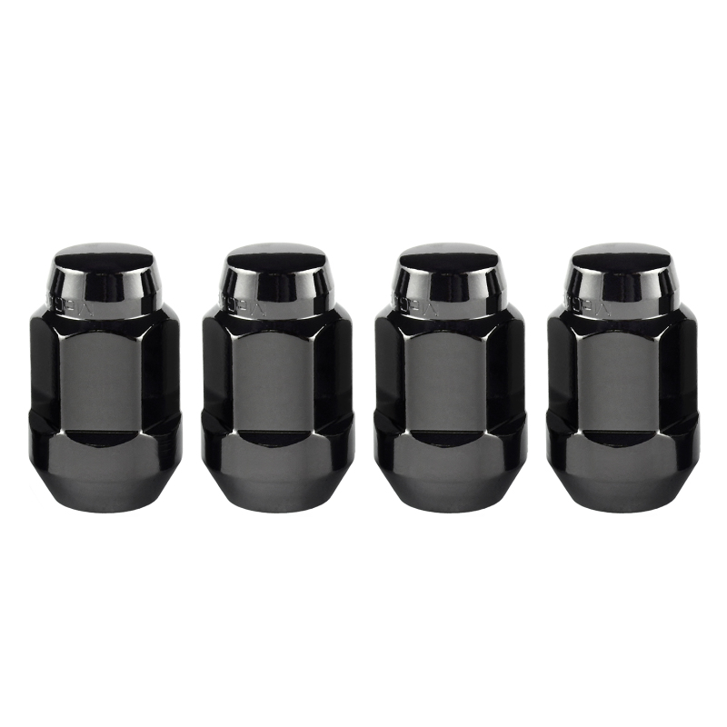 McGard Hex Lug Nut (Cone Seat Bulge Style) 1/2-20 / 3/4 Hex / 1.45in. Length (4-pack) - Black