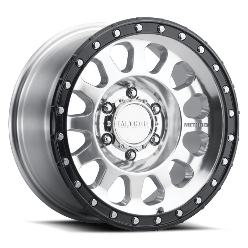 Method MR315 17x8.5 0mm Offset 6x135 87mm CB Polished Wheel - Gloss Black Lip