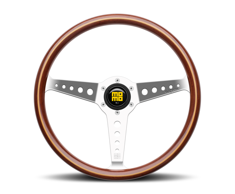 Momo California Wood Steering Wheel 360 mm - Mahogany Wood/Polished Spokes