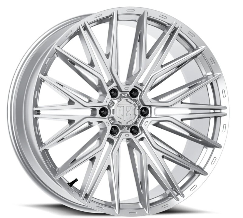 MTX Gangstar Silver Machined 20x9in / 6x135 BP / 18mm Offset / 87.1mm Bore