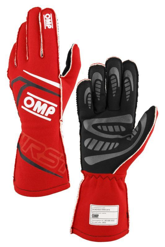 OMP FIRST GLOVES FIA 8856-2018 MY2025 NAVY BLUE / TIFFANY SZ S