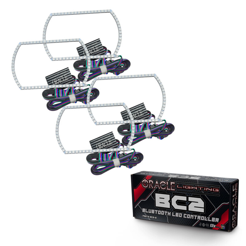 Oracle Chevy Silverado 07-13 Halo Kit Square Style - ColorSHIFT w/ BC1 Controller