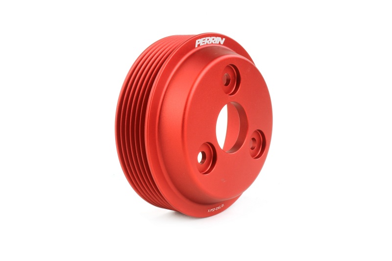 PERRIN 22-26 Subaru WRX / 21-25 Crosstrek / 20-25 LGT/OBXT/FXT Lightweight Water Pump Pulley - Red