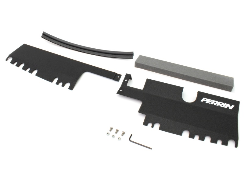 PERRIN 15-21 Subaru WRX/STI Radiator Shroud (With OEM Intake Scoop) - Black