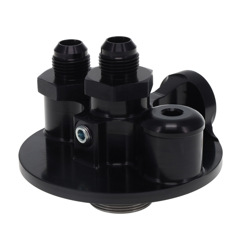 Peterson Fluid Systems Remote Filter Mount 1-1/2in -16AN Thread -10AN Fittings