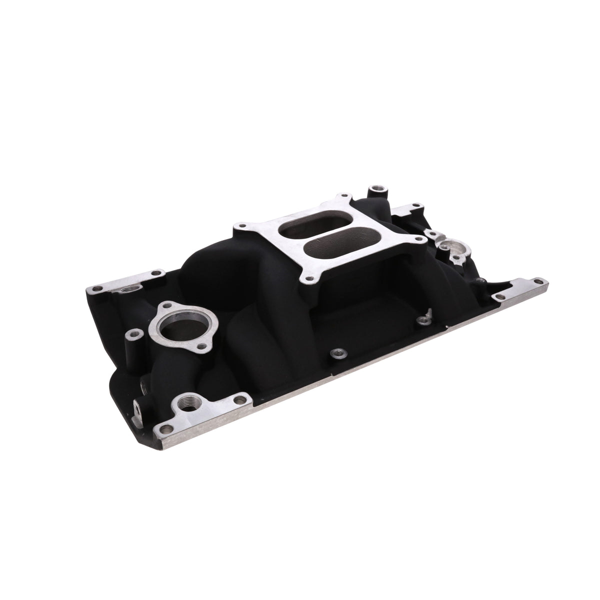 Chevy Small Block Vortec Dual Plane Aluminum Intake Manifold for 305 & 350 V8 Engines - Black