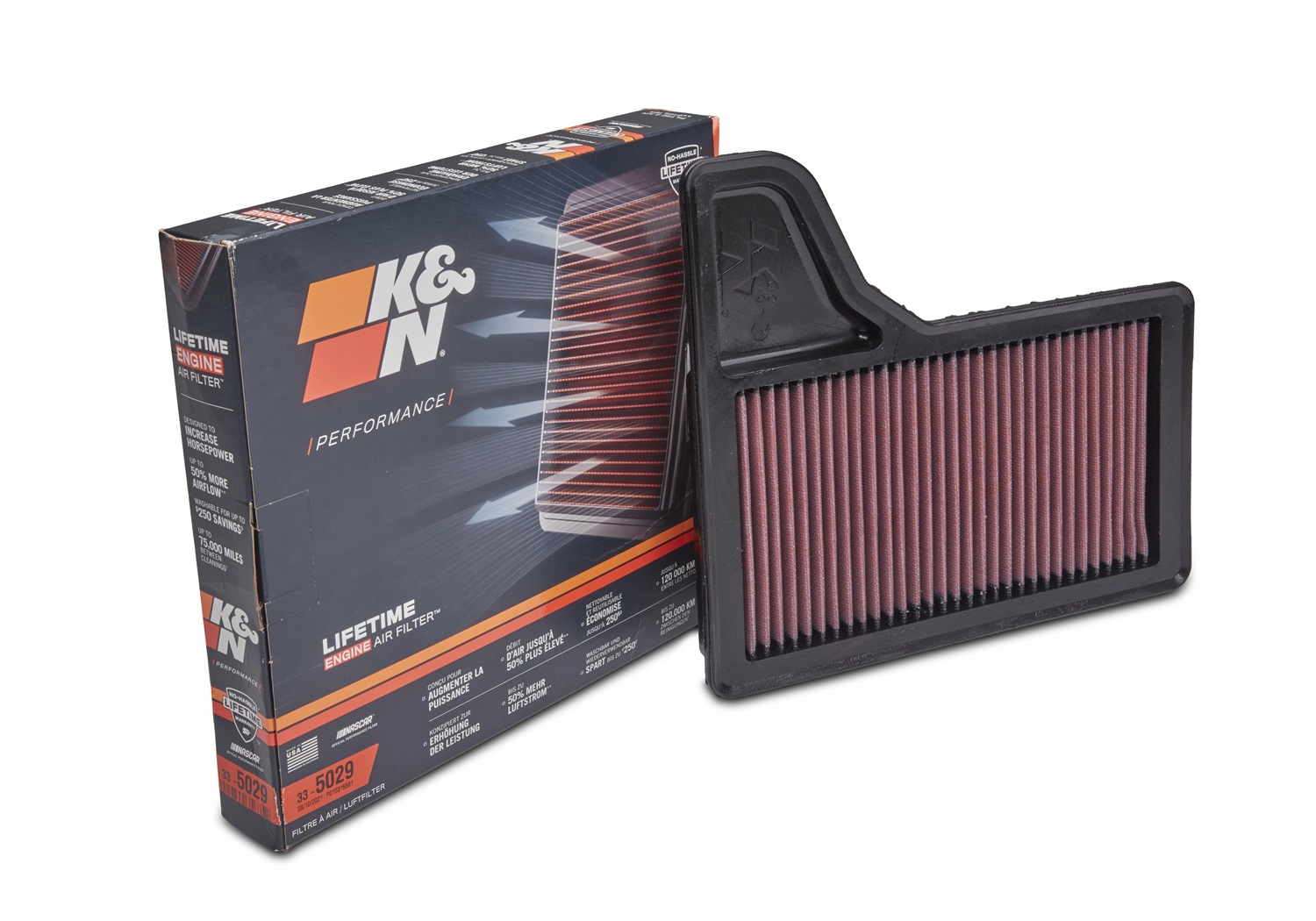 2015-2023 Mustang GT, I4 And V6 High-Flow K&N / Ford Performance Air Filter (M-9601-M)