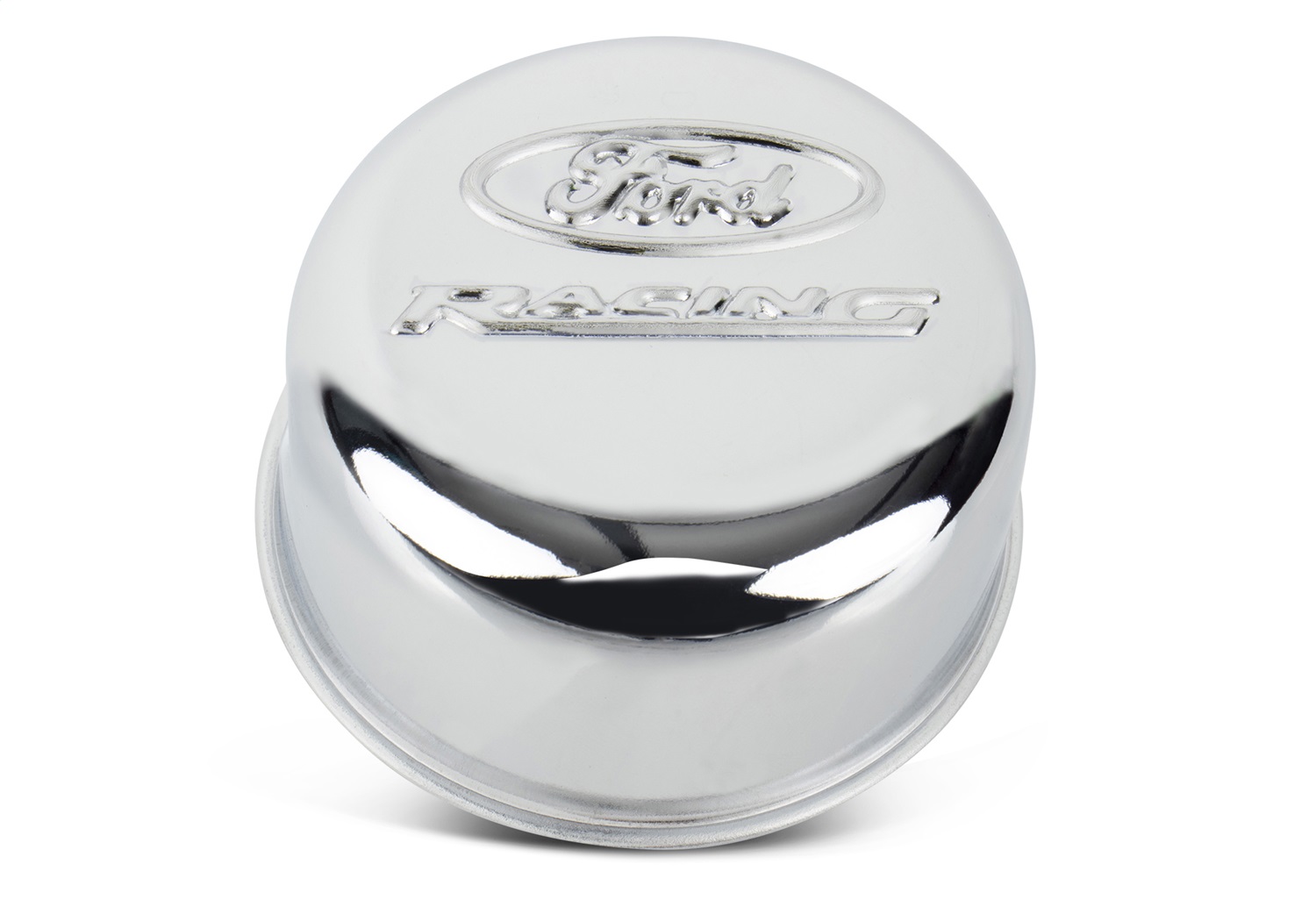 Ford Racing Logo Air Breather Cap: Twist Type Chrome (302-200)