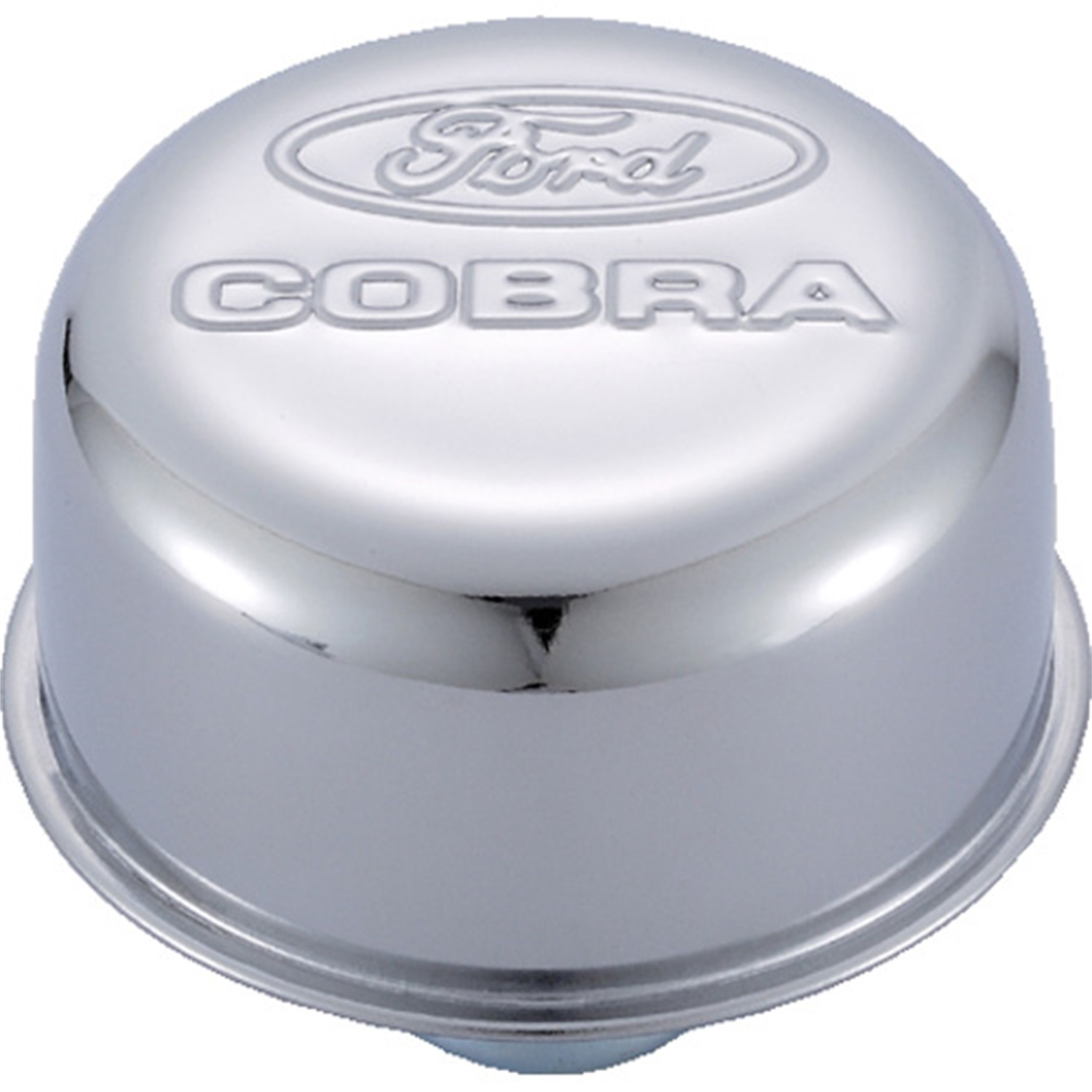 Ford Cobra Logo Air Breather Cap: Chrome (302-225)
