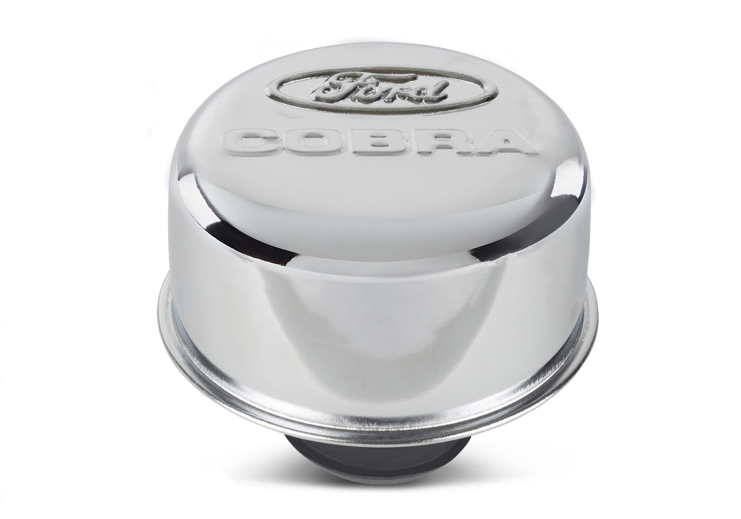 Ford Cobra Logo Air Breather Cap: Chrome (302-225)