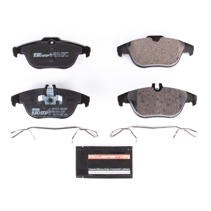 Power Stop 10-17 Mercedes-Benz E550 Euro-Stop ECE-R90 Rear Brake Pads