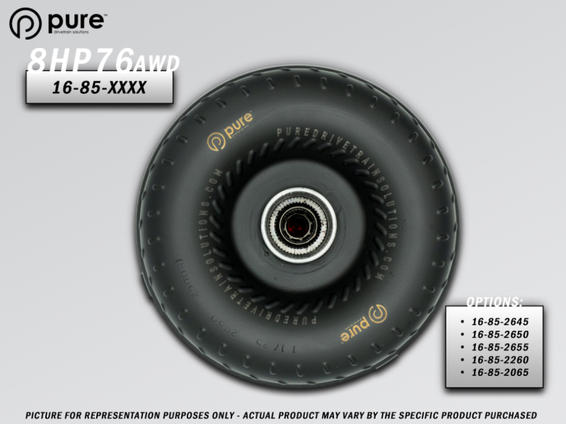 Pure Drivetrain 8HP76 High Performance Billet Race Torque Converter - 26/50 Stator - AWD