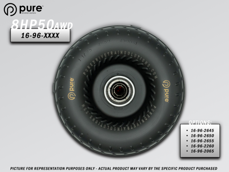 Pure Drivetrain 8HP50 High Performance Billet Race Torque Converter - 26/50 Stator - AWD