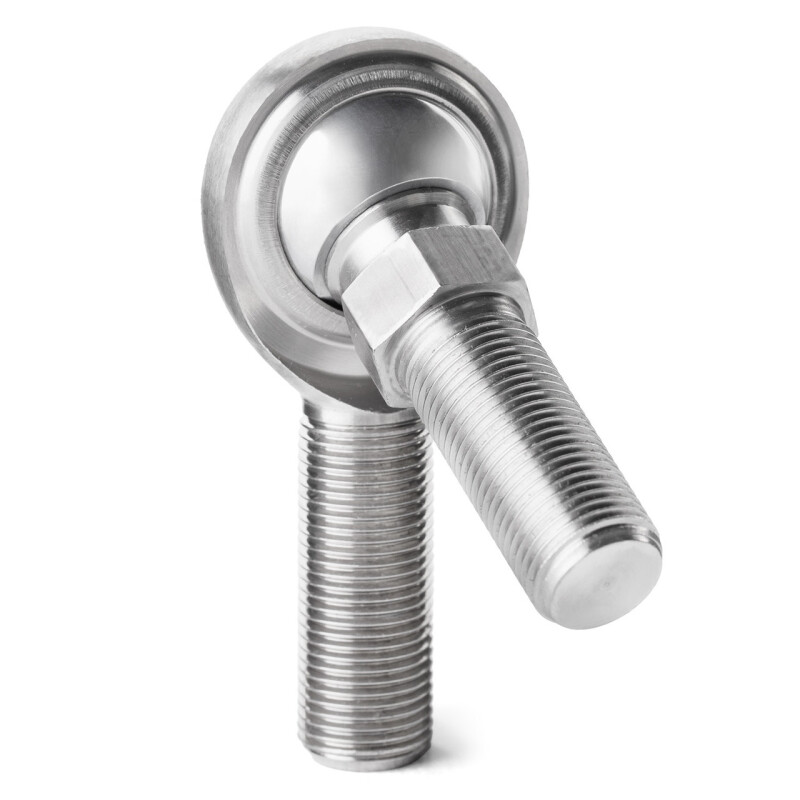 QA1 G Series 2-Pc Rod End - Male/Right Hand - .5in Bore x 1/2-20 w/Stud - Stainless Steel w/PTFE