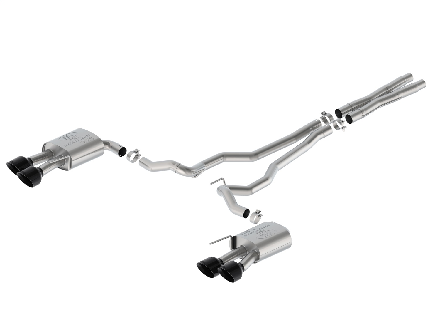 2024-2025 Mustang 5.0L Extreme Non-Active With Valance-Black Tip (M-5200-M5EBV)