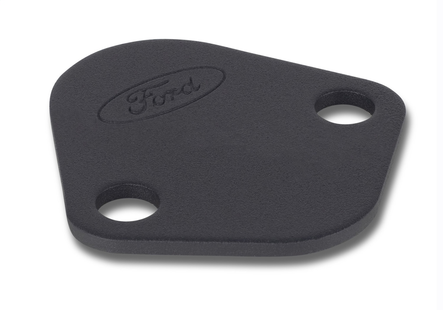 Fuel Pump Block Off Plate, Black Crinkle Finish With Ford Oval (302-291)
