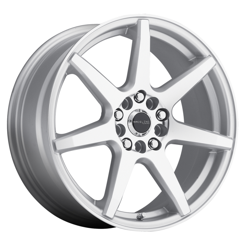 Raceline 131S Evo 17x7.5in / 5x112/5x120 BP / 40mm Offset / 74.1mm Bore - Silver & Machined Wheel
