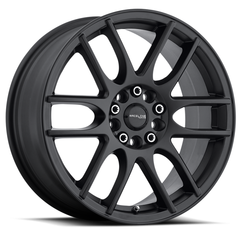 Raceline 141B Mystique 15x7in / 4x100/4x108 BP / 40mm Offset / 72.62mm Bore - Satin Black Wheel