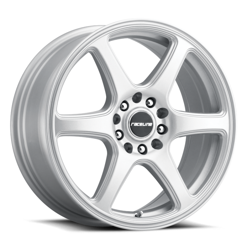 Raceline 146S Matrix 14x5.5in / 4x100/4x114.3 BP / 35mm Offset / 72.62mm Bore - Gloss Silver Wheel