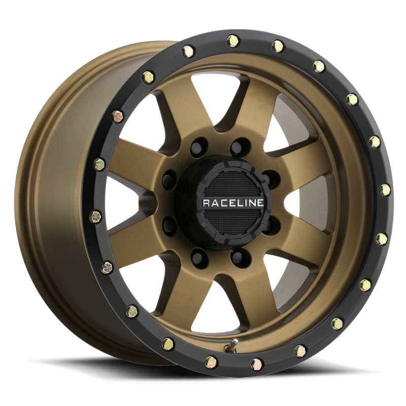 Raceline 935BZ Defender 17x9in / 6x139.7 BP / 0mm Offset / 107.95mm Bore - Bronze Wheel