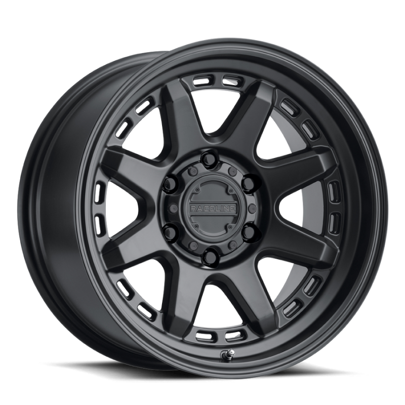 Raceline 947B Scout 17x9in / 6x139.7 BP / -12mm Offset / 106.1mm Bore - Satin Black Wheel