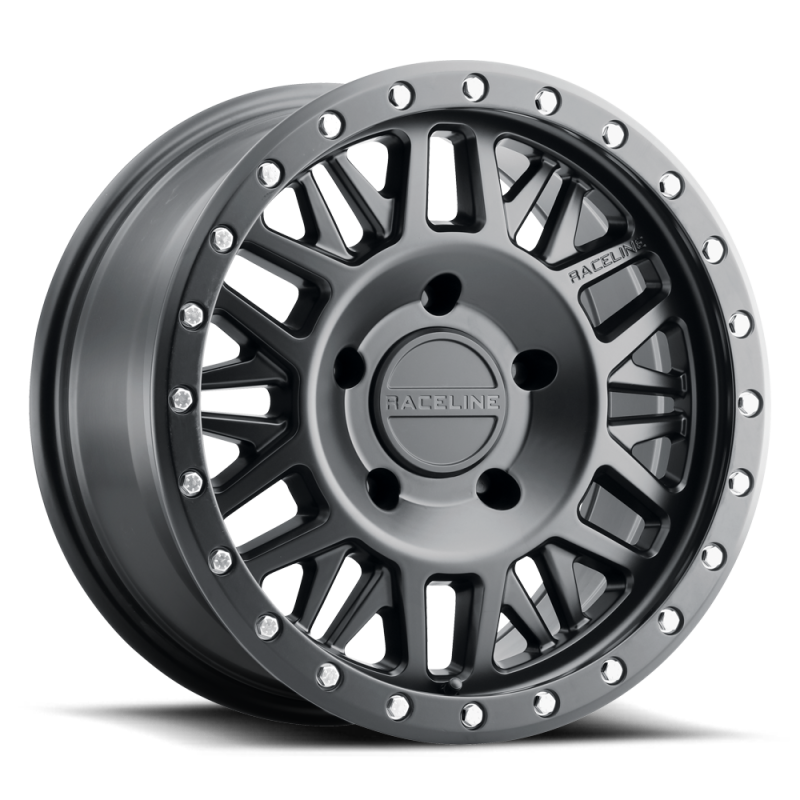 Raceline 951B Ryno 17x9in / 8x165.1 BP / -12mm Offset / 130.8mm Bore - Satin Black Wheel