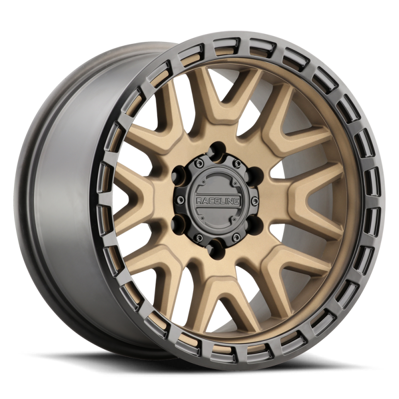 Raceline 953BZ Krank 17x9in / 5x127 BP / -12mm Offset / 78.1mm Bore - Bronze Wheel