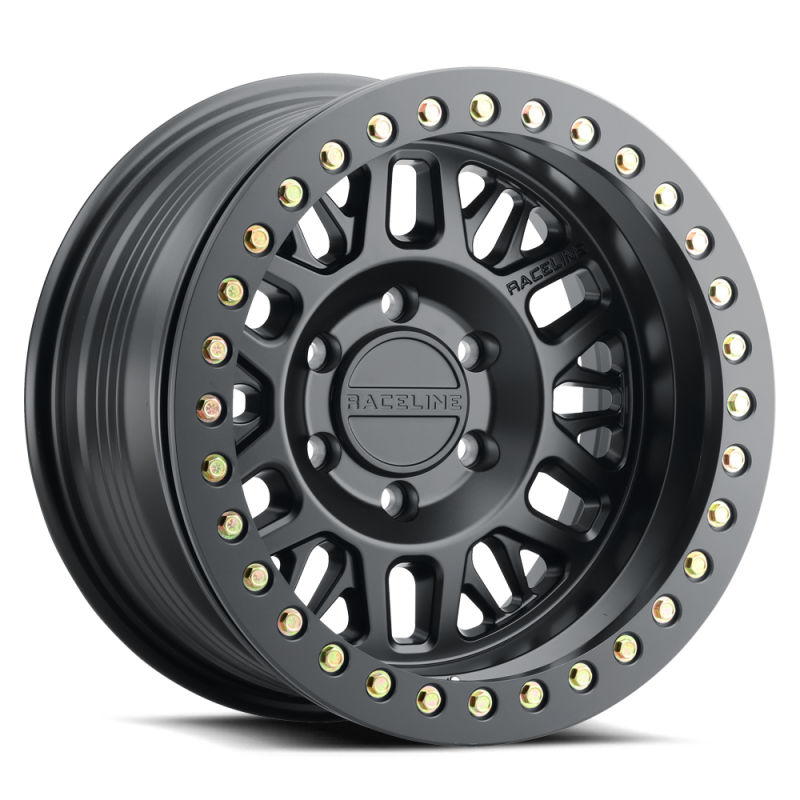Raceline RT951B Ryno 17x9in / 6x139.7 BP / -12mm Offset / 106.1mm Bore - Satin Black Beadlock Wheel